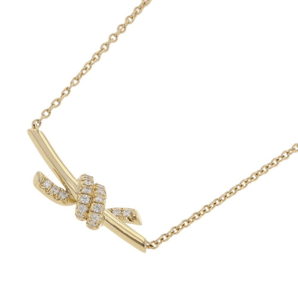 Tiffany & Co. Knot Small Pendant Necklace with 0.08ct Diamonds in 18K Yellow ...